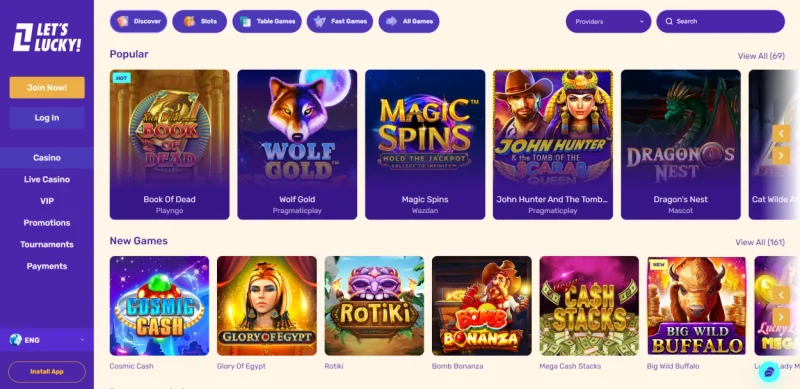 Let's Lucky Casino Mobile App - Play on iPhone and Android